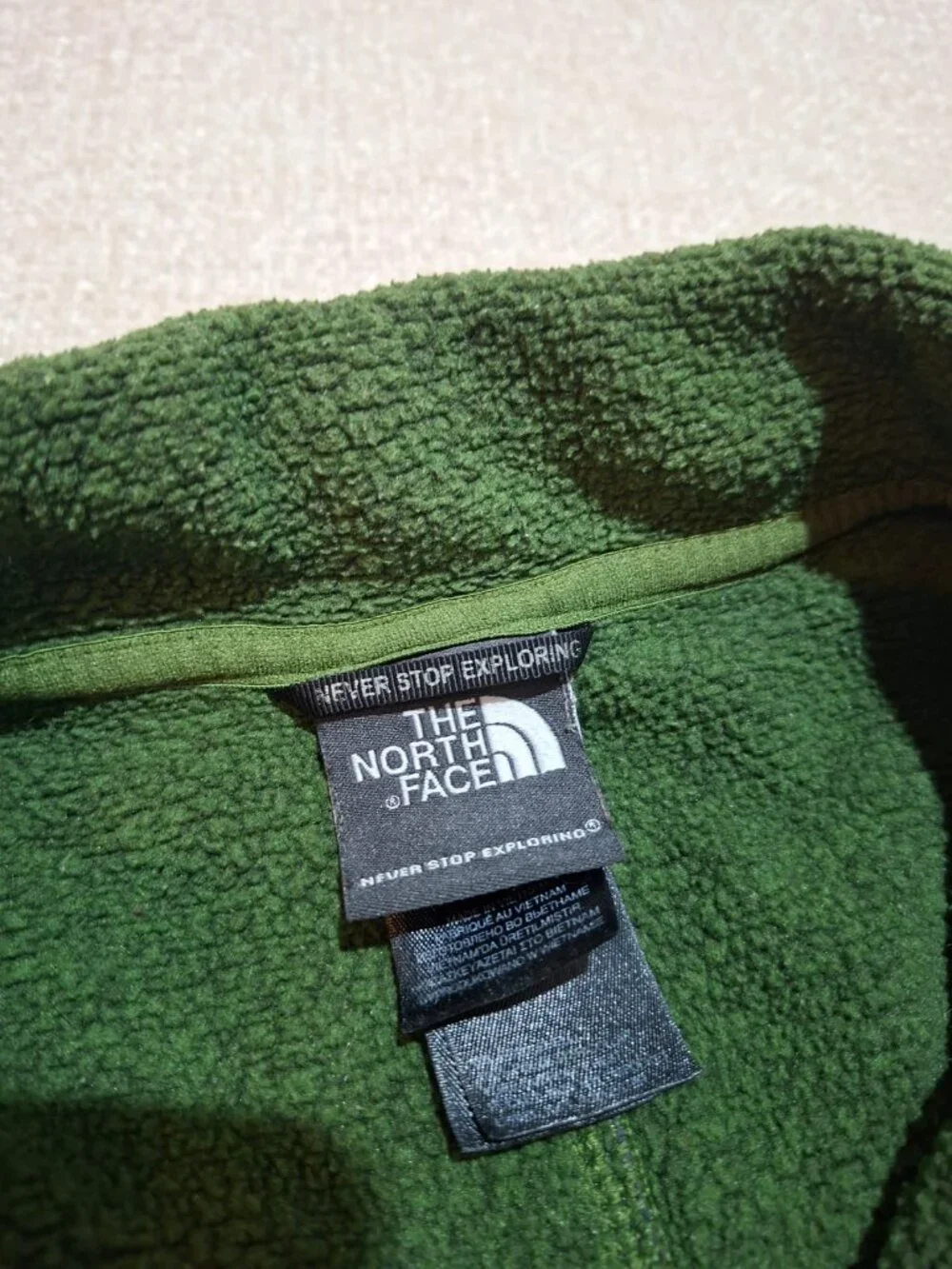 The North Face Green Full Zip Fleece Jacket Men's Medium